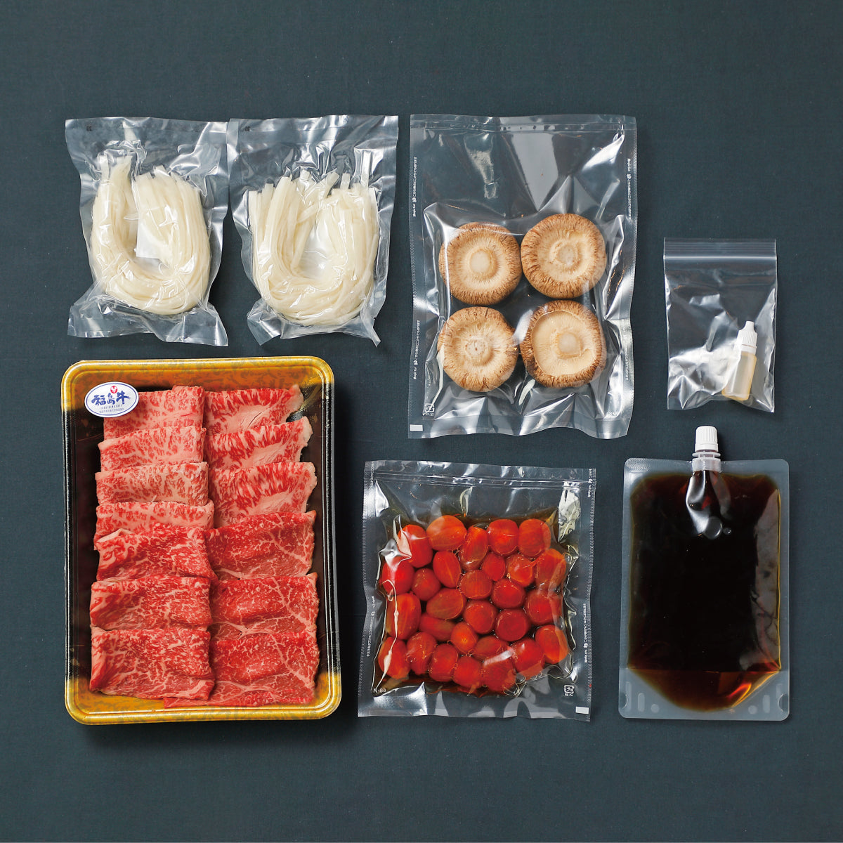 福島牛×ワンダーファーム産トマトのすき焼き【2人前】